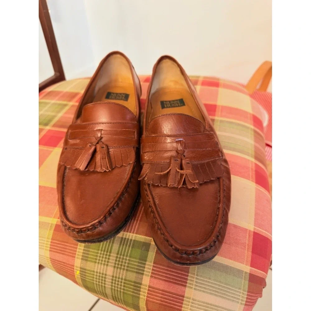 Nunn Bush Tan Leather Tassel Loafers‎